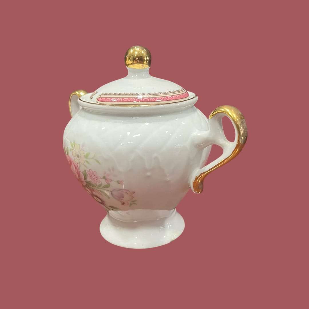 Azucarero TLimognes de porcelana fina con detalles únicos - Cositas Antiguas – La Guadaña, Anticuarios Online en Jerez , vender antigüedades, muebles antiguos