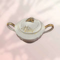 Azucarero Royal Gijón S de porcelana con detalles dorados - Cositas Antiguas – La Guadaña, Anticuarios Online en Jerez , vender antigüedades, muebles antiguos