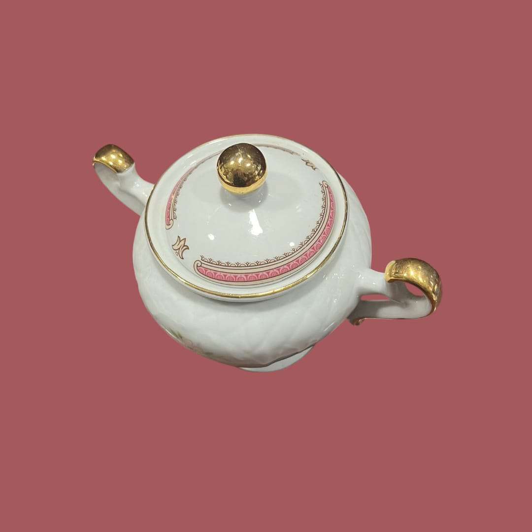 Azucarero TLimognes de porcelana fina con detalles únicos - Cositas Antiguas – La Guadaña, Anticuarios Online en Jerez , vender antigüedades, muebles antiguos