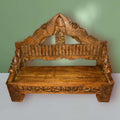 Banco de madera asiática tallada estilo balinés - Cositas Antiguas – La Guadaña, Anticuarios Online en Jerez , vender antigüedades, muebles antiguos
