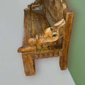 Banco de madera asiática tallada estilo balinés - Cositas Antiguas – La Guadaña, Anticuarios Online en Jerez , vender antigüedades, muebles antiguos