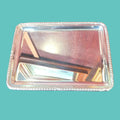 Bandeja de metal plateado con marco repujado clásico - Cositas Antiguas – La Guadaña, Anticuarios Online en Jerez , vender antigüedades, muebles antiguos