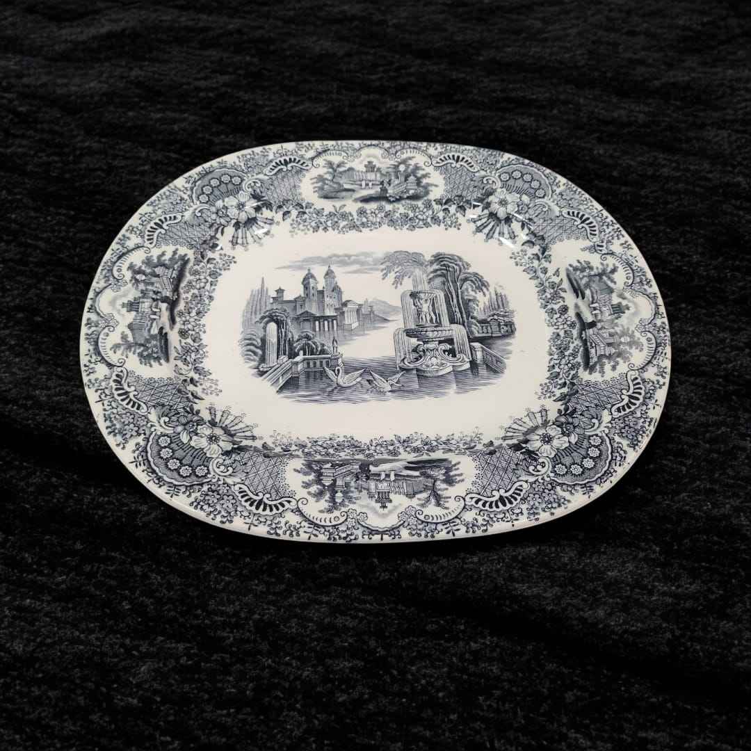 Bandeja Pickman Negra Siglo XIX | Antigüedad Exclusiva - Cositas Antiguas – La Guadaña, Anticuarios Online en Jerez , vender antigüedades, muebles antiguos