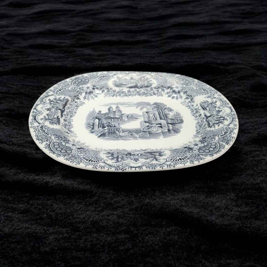 Bandeja Pickman Negra Siglo XIX | Antigüedad Exclusiva - Cositas Antiguas – La Guadaña, Anticuarios Online en Jerez , vender antigüedades, muebles antiguos