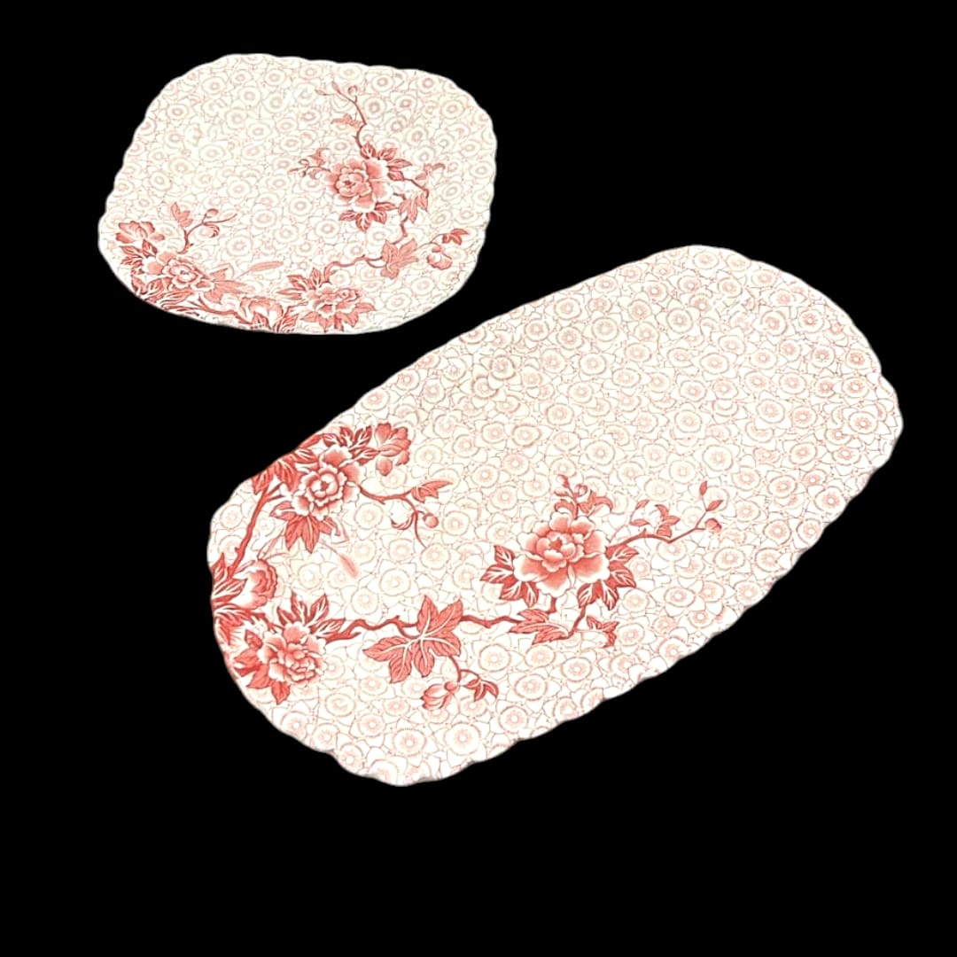 Bandejas de porcelana vintage con estampado floral - Cositas Antiguas – La Guadaña, Anticuarios Online en Jerez , vender antigüedades, muebles antiguos