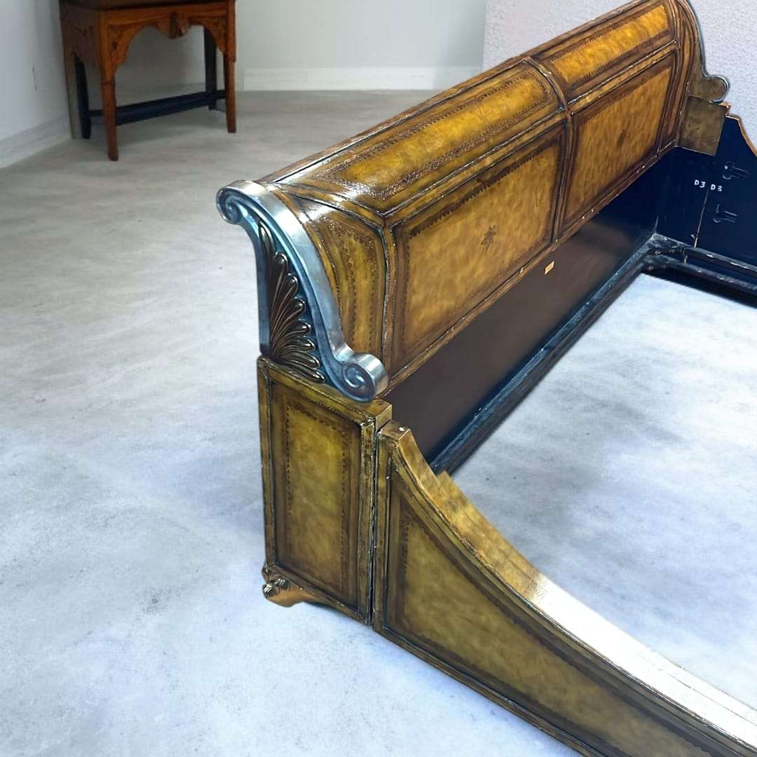 Cama estilo Imperio Maitland Smith queen-size elegante - Cositas Antiguas – La Guadaña, Anticuarios Online en Jerez , vender antigüedades, muebles antiguos