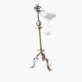 Candelabro de pie antiguo de forja artesanal único - Cositas Antiguas – La Guadaña, Anticuarios Online en Jerez , vender antigüedades, muebles antiguos