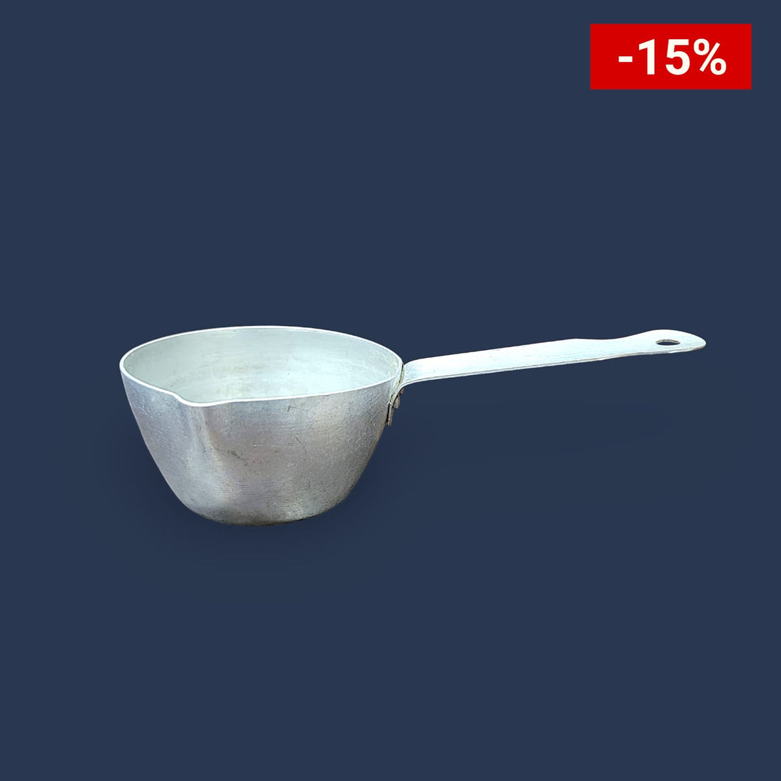 Cazo de aluminio con mango ergonómico - Cositas Antiguas – La Guadaña, Anticuarios Online en Jerez , vender antigüedades, muebles antiguos