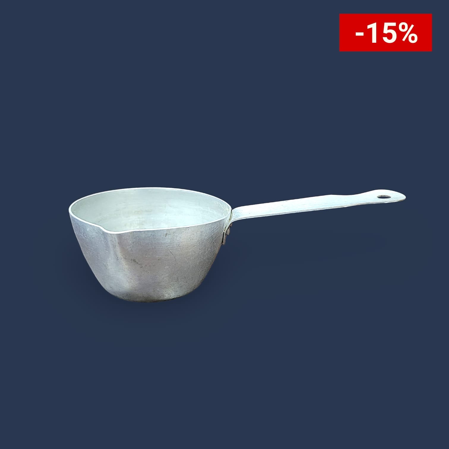 Cazo de aluminio con mango ergonómico - Cositas Antiguas – La Guadaña, Anticuarios Online en Jerez , vender antigüedades, muebles antiguos