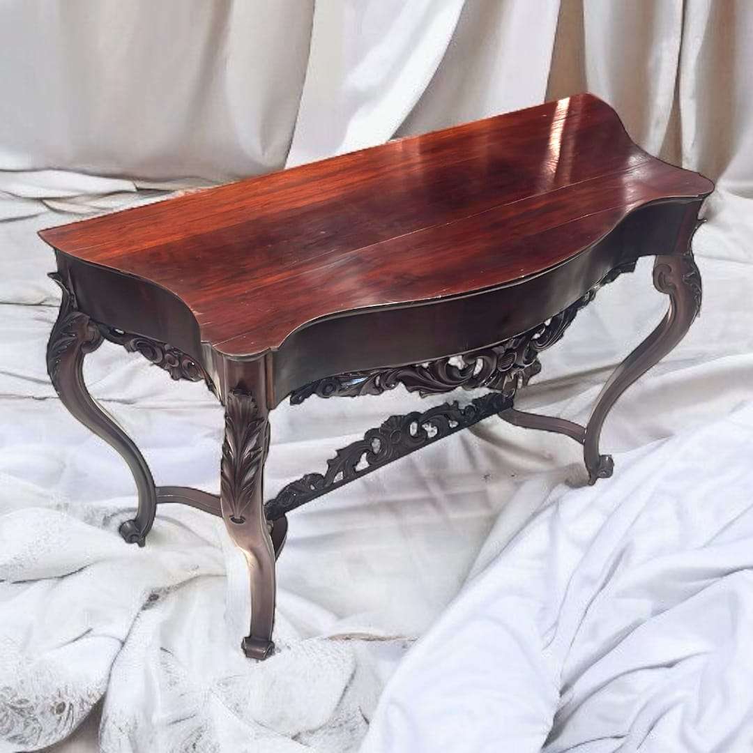 Consola de caoba estilo isabelino | Elegancia clásica - Cositas Antiguas – La Guadaña, Anticuarios Online en Jerez , vender antigüedades, muebles antiguos