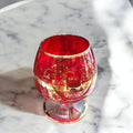 Copas de cristal Murano rojo con detalles dorados pintados - Cositas Antiguas – La Guadaña, Anticuarios Online en Jerez , vender antigüedades, muebles antiguos