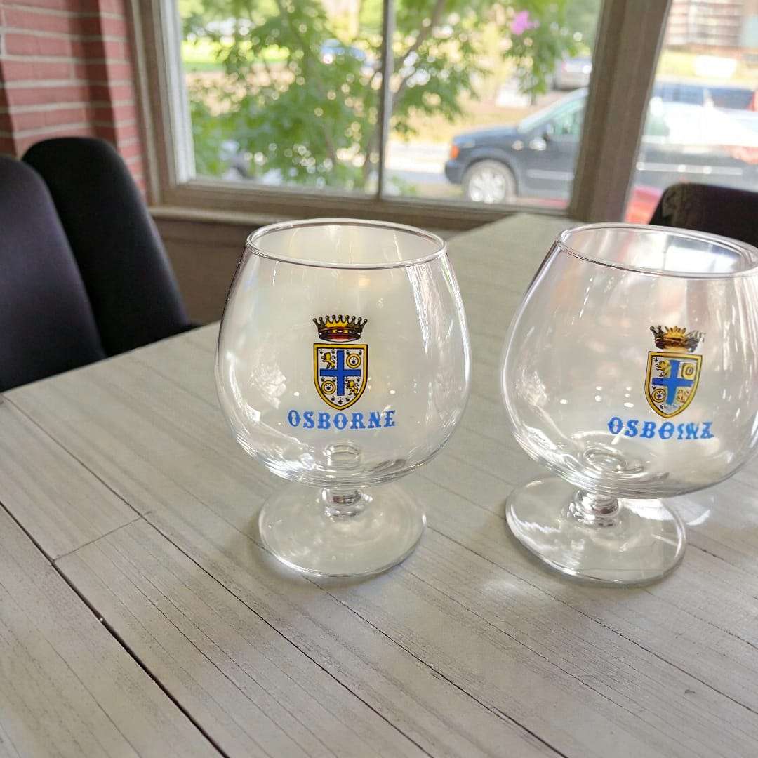 Copas antiguas de coñac Osborne años 70 originales - Cositas Antiguas – La Guadaña, Anticuarios Online en Jerez , vender antigüedades, muebles antiguos
