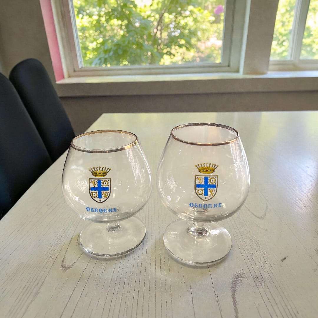 Copas antiguas de coñac Osborne años 70 originales - Cositas Antiguas – La Guadaña, Anticuarios Online en Jerez , vender antigüedades, muebles antiguos
