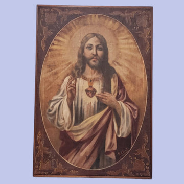 Oleo Sagrado Corazón de Jesús: Belleza y Espiritualidad - Cositas Antiguas – La Guadaña, Anticuarios Online en Jerez , vender antigüedades, muebles antiguos
