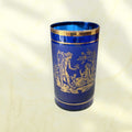 Set de cristal cobalto con detalles dorados – lujo - Cositas Antiguas – La Guadaña, Anticuarios Online en Jerez , vender antigüedades, muebles antiguos