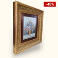 Óleo Sobre Lienzo Floral con Marco Dorado - Arte Decorativo - Cositas Antiguas – La Guadaña, Anticuarios Online en Jerez , vender antigüedades, muebles antiguos