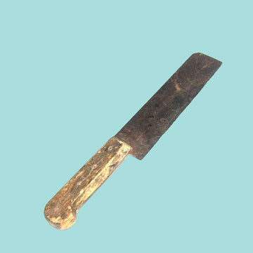 Cuchillo remolachero antiguo de hierro y mango de madera - Cositas Antiguas – La Guadaña, Anticuarios Online en Jerez , vender antigüedades, muebles antiguos