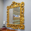 Espejo dorado isabelino del siglo XIX con talla en madera - Cositas Antiguas – La Guadaña, Anticuarios Online en Jerez , vender antigüedades, muebles antiguos
