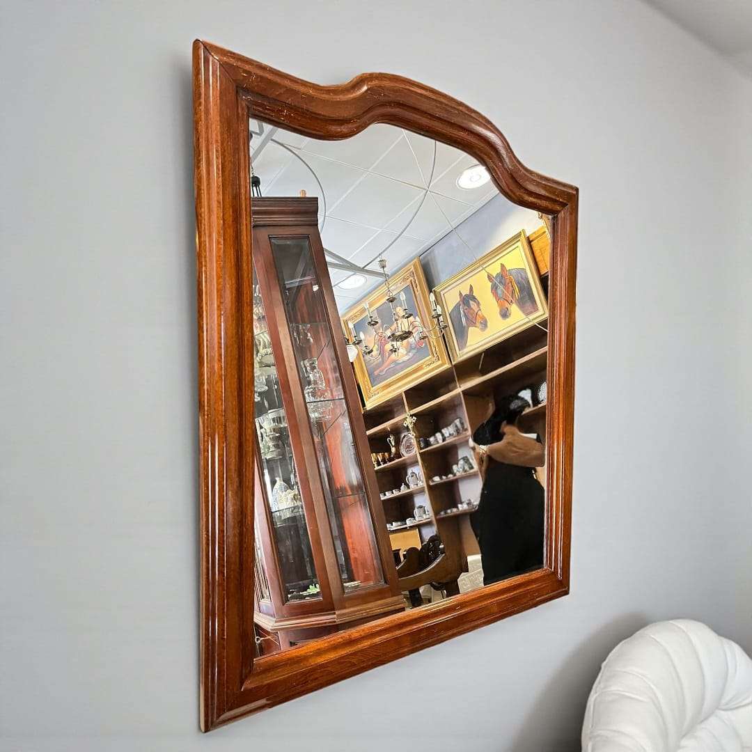 Espejo de madera vintage – Elegancia clásica y atemporal - Cositas Antiguas – La Guadaña, Anticuarios Online en Jerez , vender antigüedades, muebles antiguos