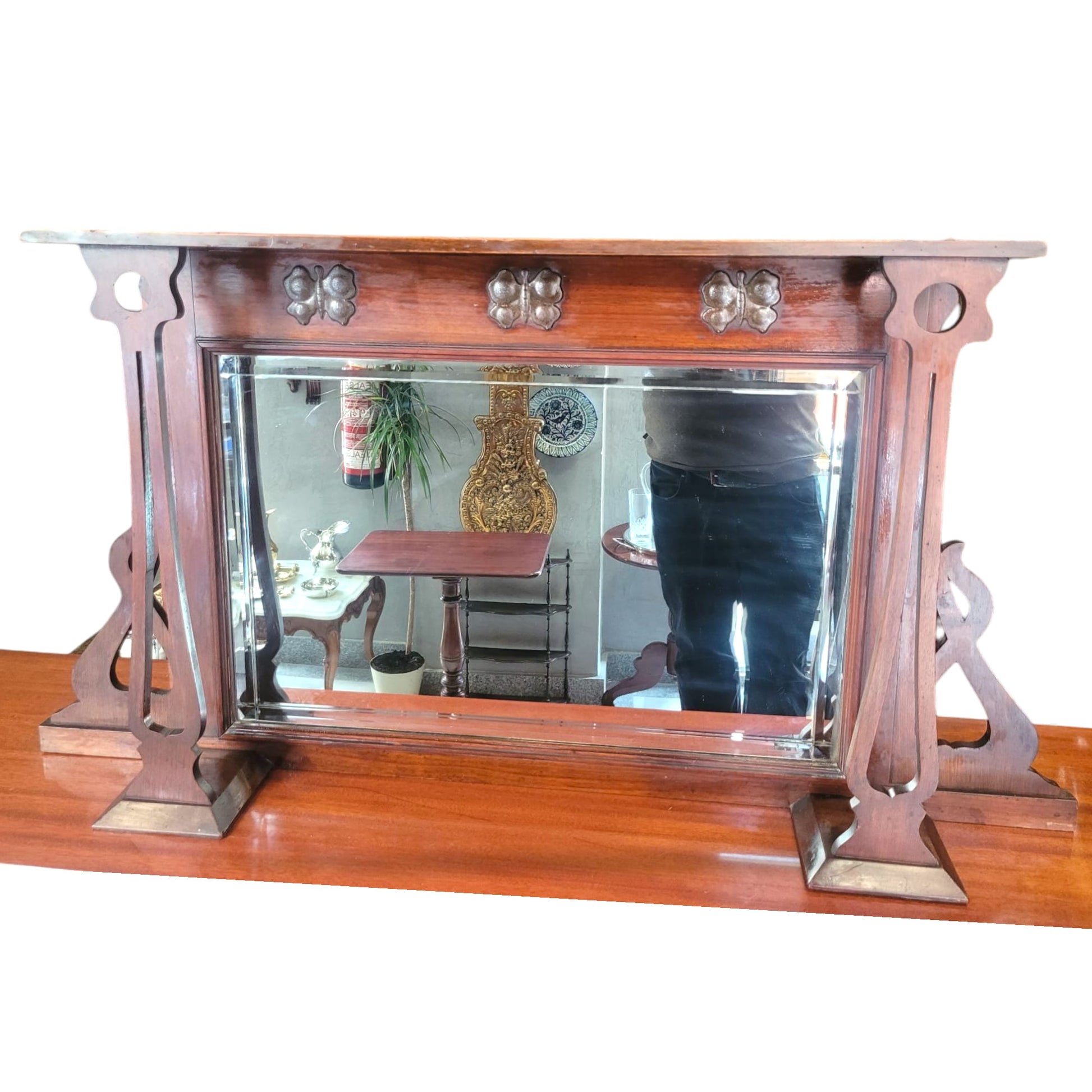 Espejo de cómoda castellana de caoba – Elegancia clásica - Cositas Antiguas – La Guadaña, Anticuarios Online en Jerez , vender antigüedades, muebles antiguos