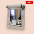 Espejo de Baño con Aplique de Cristal Blanco y Porcelana - Cositas Antiguas – La Guadaña, Anticuarios Online en Jerez , vender antigüedades, muebles antiguos