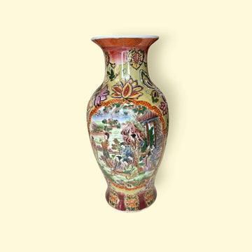 Jarron de porcelana china con escena pintada, arte oriental - Cositas Antiguas – La Guadaña, Anticuarios Online en Jerez , vender antigüedades, muebles antiguos
