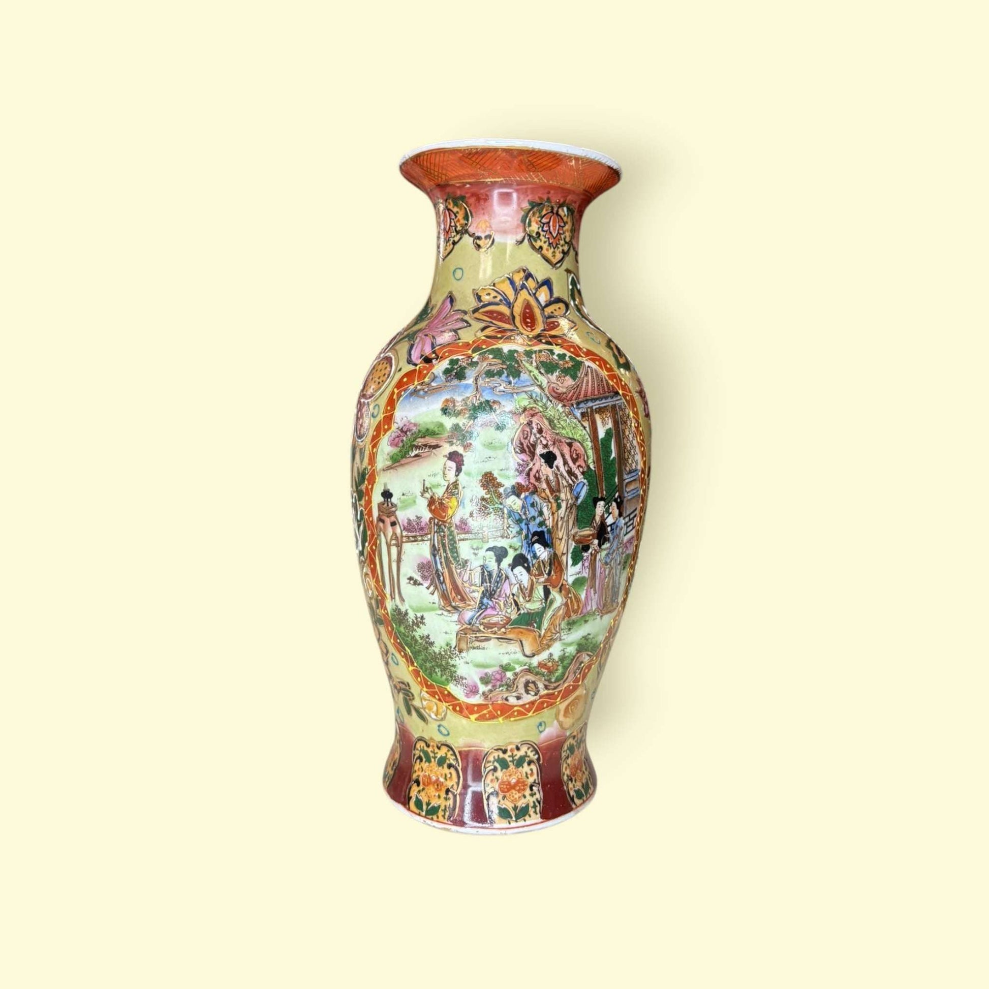 Jarron de porcelana china con escena pintada, arte oriental - Cositas Antiguas – La Guadaña, Anticuarios Online en Jerez , vender antigüedades, muebles antiguos