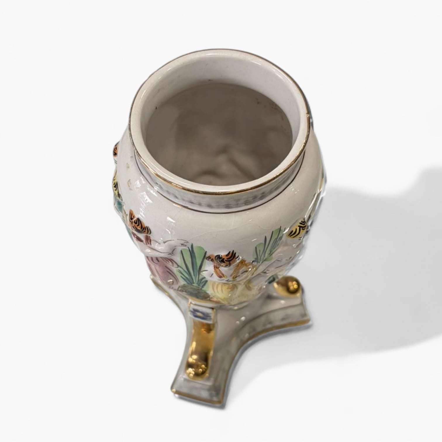 Florero Portugues decorado a mano, pieza única de colección - Cositas Antiguas – La Guadaña, Anticuarios Online en Jerez , vender antigüedades, muebles antiguos