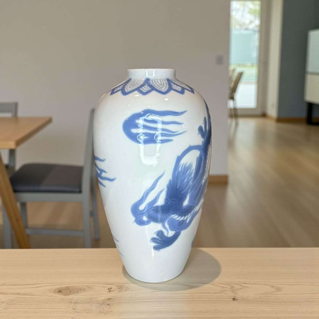 Florero - Jarrón Lladró porcelana dragón chino | Edición - Cositas Antiguas – La Guadaña, Anticuarios Online en Jerez , vender antigüedades, muebles antiguos