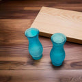 Floreros de cristal celeste | Elegancia única para tu hogar - Cositas Antiguas – La Guadaña, Anticuarios Online en Jerez , vender antigüedades, muebles antiguos