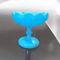 Frutero de opalina azul con diseño ondulado y elegante - Cositas Antiguas – La Guadaña, Anticuarios Online en Jerez , vender antigüedades, muebles antiguos