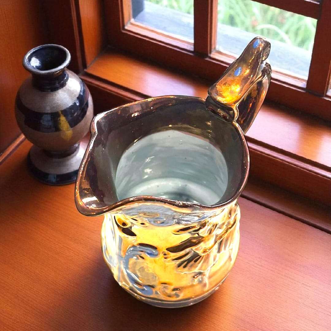 Jarra de reflejo metálico de Bristol del siglo XIX única - Cositas Antiguas – La Guadaña, Anticuarios Online en Jerez , vender antigüedades, muebles antiguos