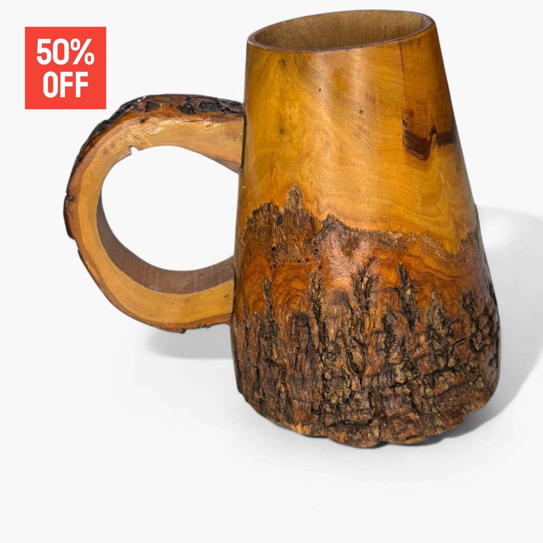 Jarra rústica tallada a mano en madera natural | Pieza única - Cositas Antiguas – La Guadaña, Anticuarios Online en Jerez , vender antigüedades, muebles antiguos