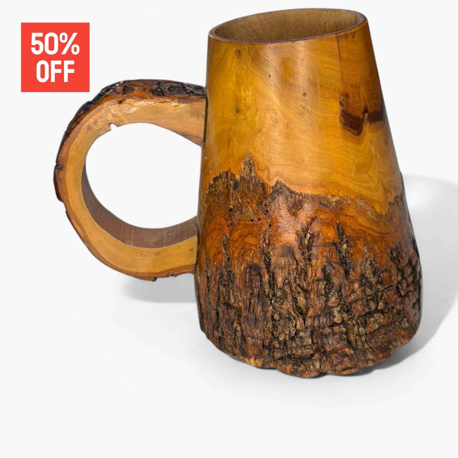 Jarra rústica tallada a mano en madera natural | Pieza única - Cositas Antiguas – La Guadaña, Anticuarios Online en Jerez , vender antigüedades, muebles antiguos