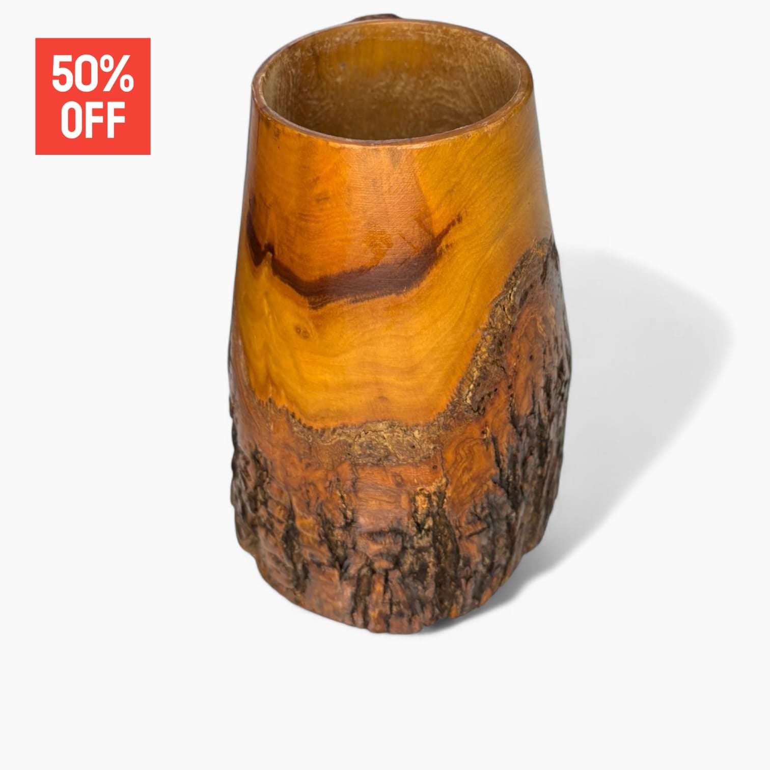 Jarra rústica tallada a mano en madera natural | Pieza única - Cositas Antiguas – La Guadaña, Anticuarios Online en Jerez , vender antigüedades, muebles antiguos