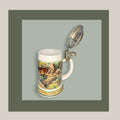 Jarra de cerveza alemana antigua de porcelana con tapa - Cositas Antiguas – La Guadaña, Anticuarios Online en Jerez , vender antigüedades, muebles antiguos