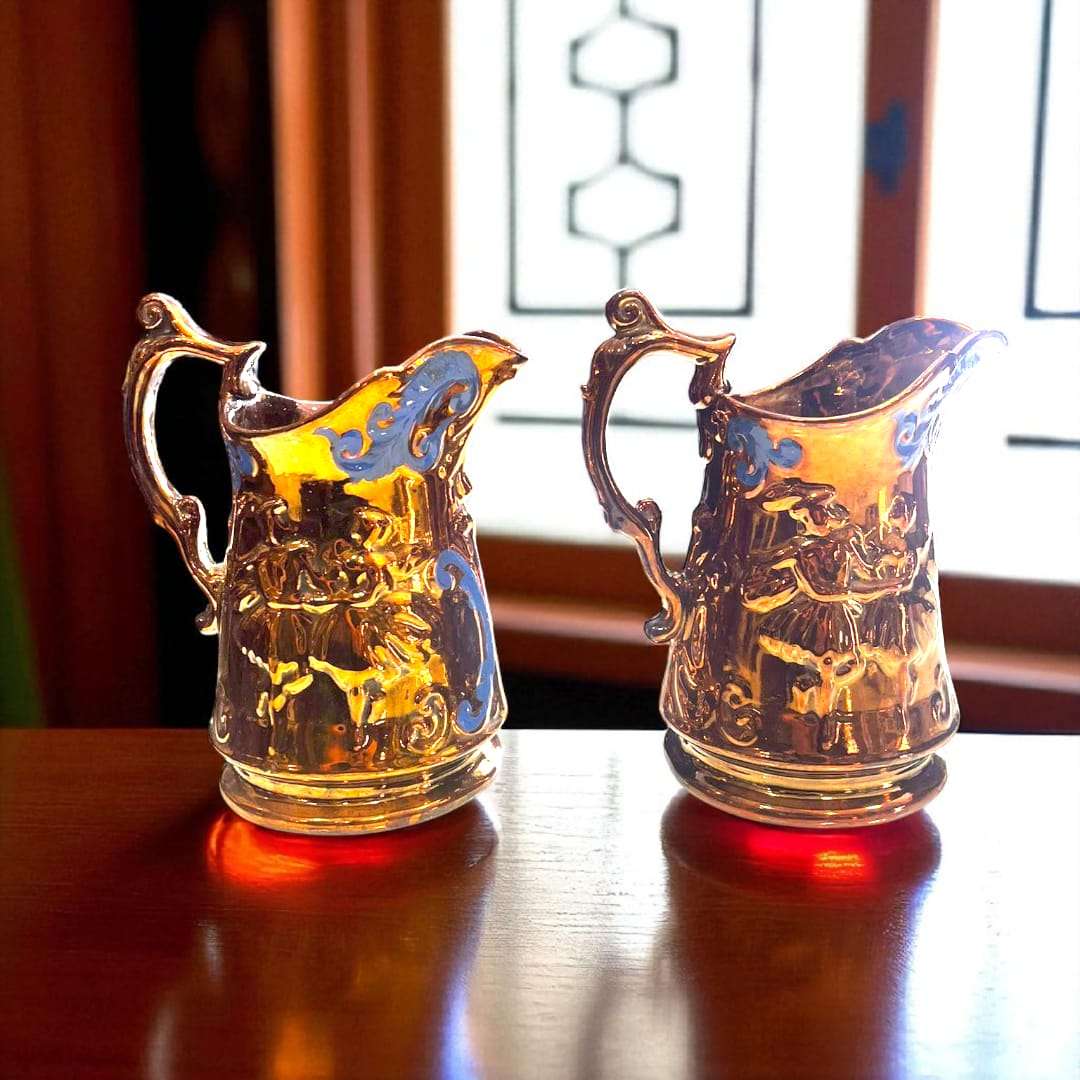 Jarra de reflejo metálico de Bristol del siglo XIX única - Cositas Antiguas – La Guadaña, Anticuarios Online en Jerez , vender antigüedades, muebles antiguos
