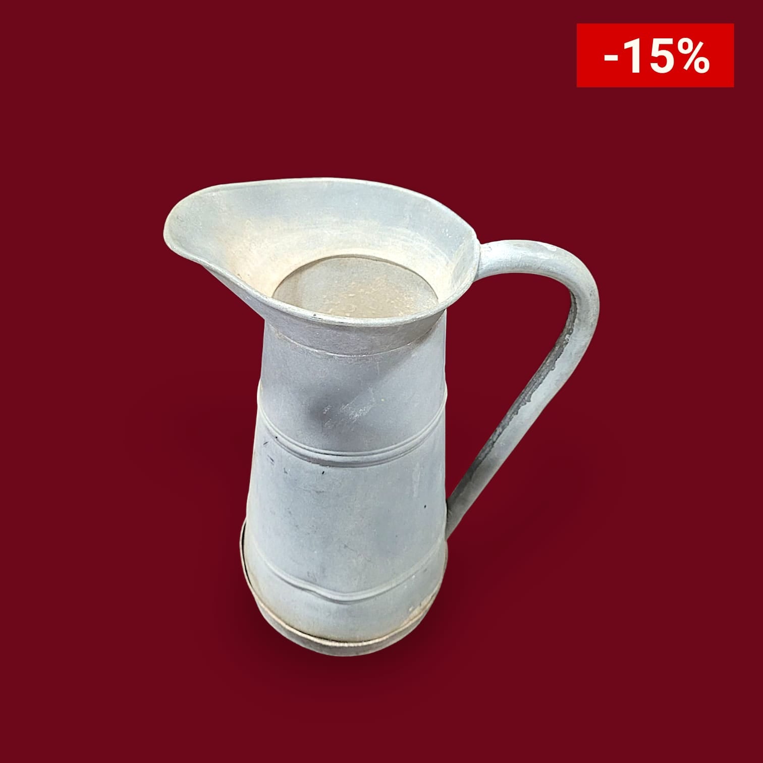Aguamanil de Zinc con asa, diseño vintage y resistente - Cositas Antiguas – La Guadaña, Anticuarios Online en Jerez , vender antigüedades, muebles antiguos