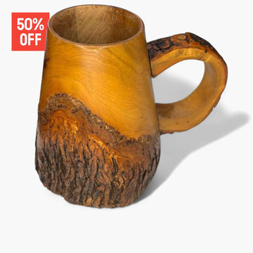 Jarra rústica tallada a mano en madera natural | Pieza única - Cositas Antiguas – La Guadaña, Anticuarios Online en Jerez , vender antigüedades, muebles antiguos