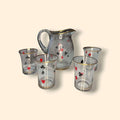 Juego de jarra y vasos vintage de cristal baraja francesa - Cositas Antiguas – La Guadaña, Anticuarios Online en Jerez , vender antigüedades, muebles antiguos