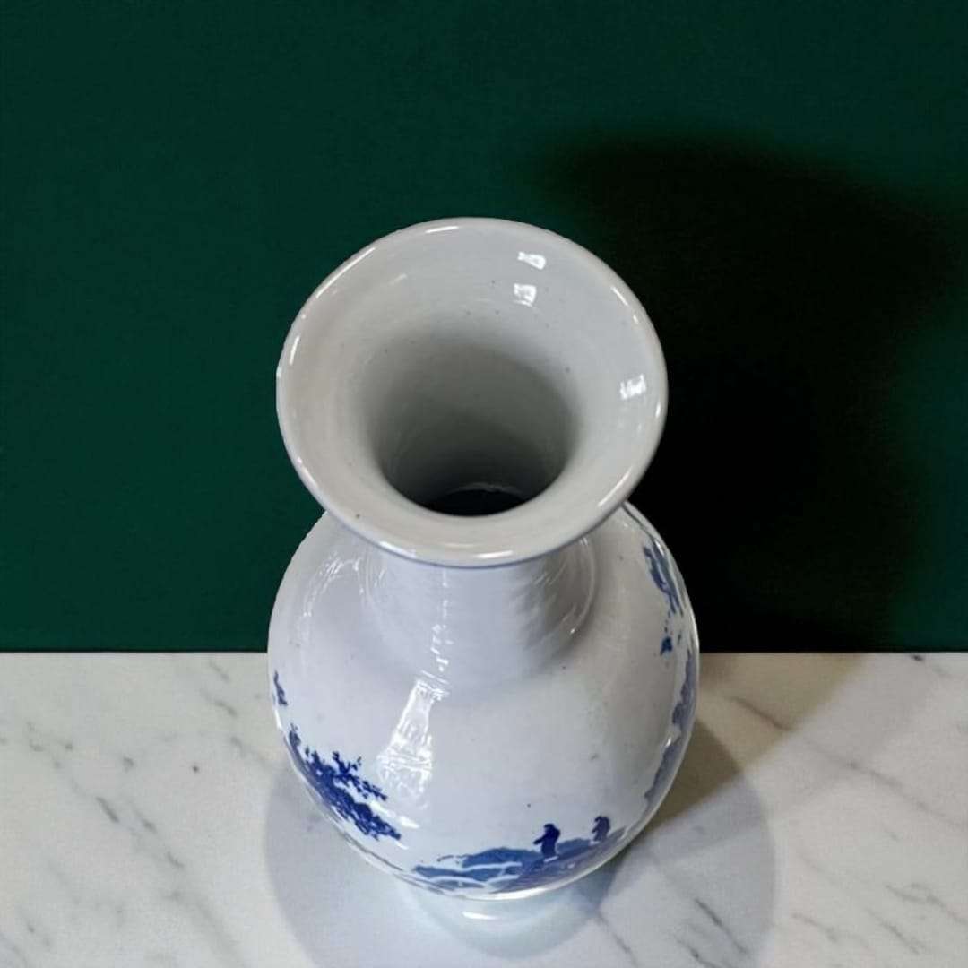 Jarrón de porcelana danesa Copenhague con decoración azul - Cositas Antiguas – La Guadaña, Anticuarios Online en Jerez , vender antigüedades, muebles antiguos
