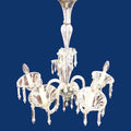 Lampara de techo de cristal con 5 brazos elegante - Cositas Antiguas – La Guadaña, Anticuarios Online en Jerez , vender antigüedades, muebles antiguos