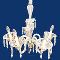 Lampara de techo de cristal con 5 brazos elegante - Cositas Antiguas – La Guadaña, Anticuarios Online en Jerez , vender antigüedades, muebles antiguos