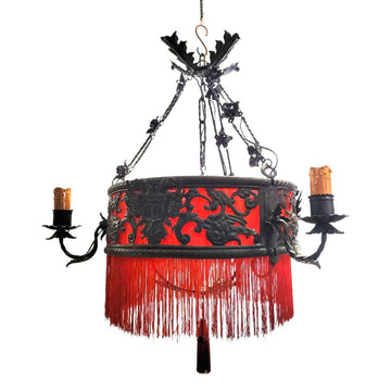 Lámpara antigua de forja estilo medieval | Cositas Antiguas - Cositas Antiguas – La Guadaña, Anticuarios Online en Jerez , vender antigüedades, muebles antiguos