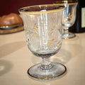 Licorera antigua con copas en cristal decorado a mano - Cositas Antiguas – La Guadaña, Anticuarios Online en Jerez , vender antigüedades, muebles antiguos