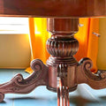Mesa comedor de caoba antigua con patas talladas a mano - Cositas Antiguas – La Guadaña, Anticuarios Online en Jerez , vender antigüedades, muebles antiguos