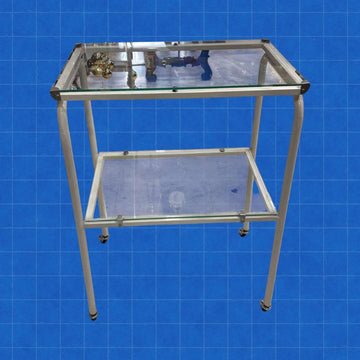 Mesa auxiliar antigua de hospital | Metal y cristal - Cositas Antiguas – La Guadaña, Anticuarios Online en Jerez , vender antigüedades, muebles antiguos