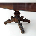 Mesa comedor de caoba con pedestal tallado - pieza única - Cositas Antiguas – La Guadaña, Anticuarios Online en Jerez , vender antigüedades, muebles antiguos