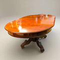 Mesa comedor de caoba con pedestal tallado - pieza única - Cositas Antiguas – La Guadaña, Anticuarios Online en Jerez , vender antigüedades, muebles antiguos