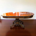 Mesa comedor de caoba con pedestal tallado - pieza única - Cositas Antiguas – La Guadaña, Anticuarios Online en Jerez , vender antigüedades, muebles antiguos